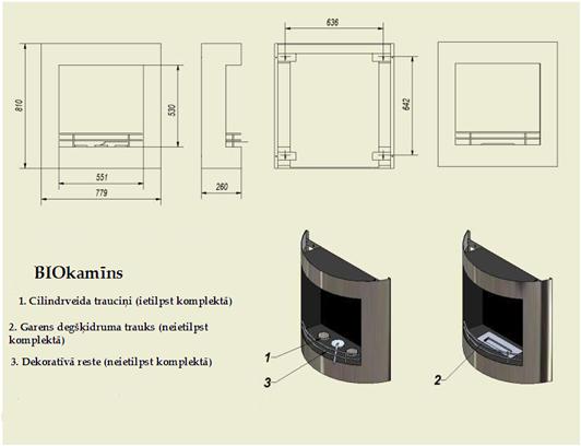 Bio kamīns AF01-B